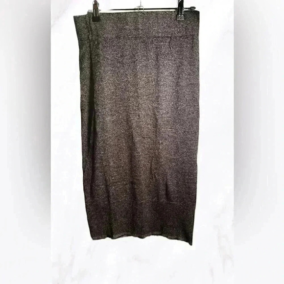 Roots casual heathered grey stylish trendy knee length bodycon chalet skirt M - Picture 3 of 5